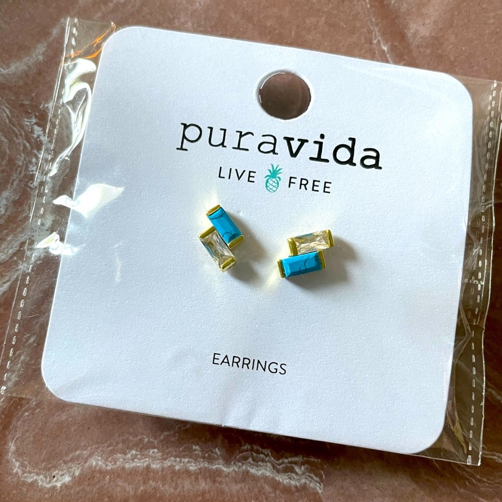 NWT Pura Vida LA PLAYA STUD EARRINGS